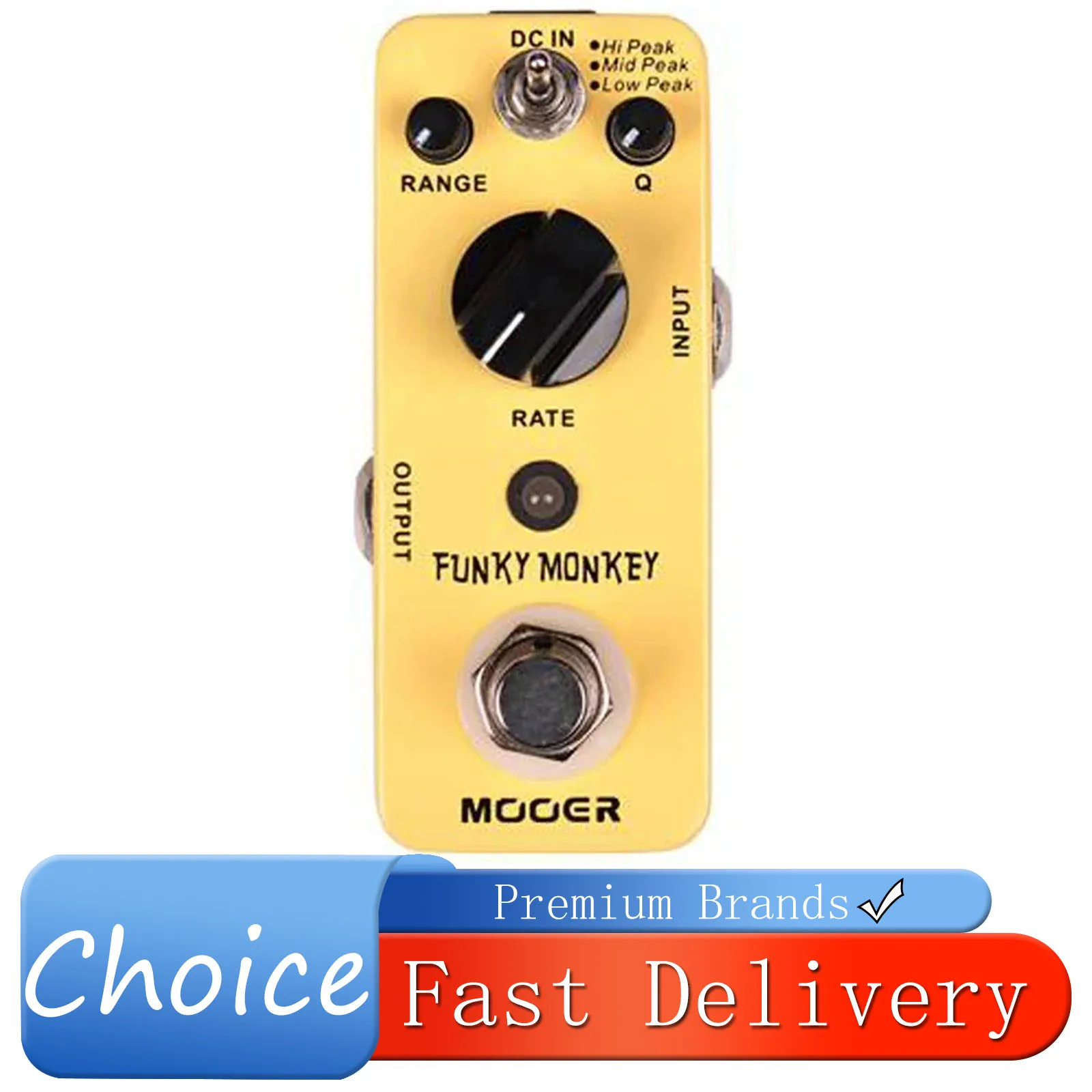 

MOOER Funky Monkey Guitarra Effect Pedal Auto Wah Effect 3 Modes Hi Mid Low Peak Pedal True Bypass Electric Guitar Accessories