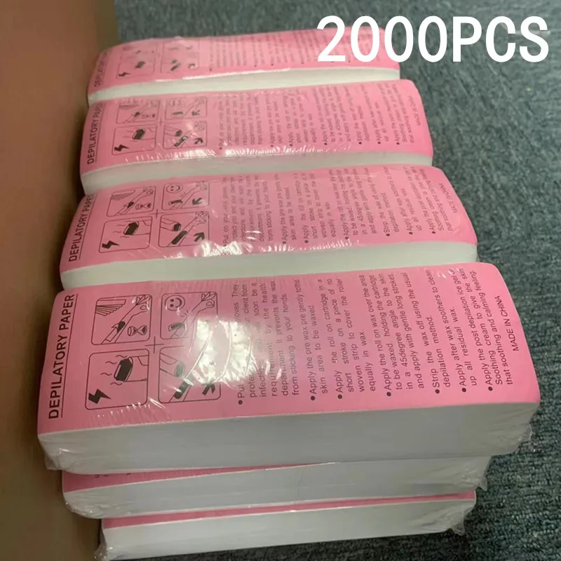 Wholesale 100/200/500/2000PCS Nonwoven Body Cloth Hair Remove Wax Paper Roll Hair Removal Epilator Wax Strip Paper High Quality