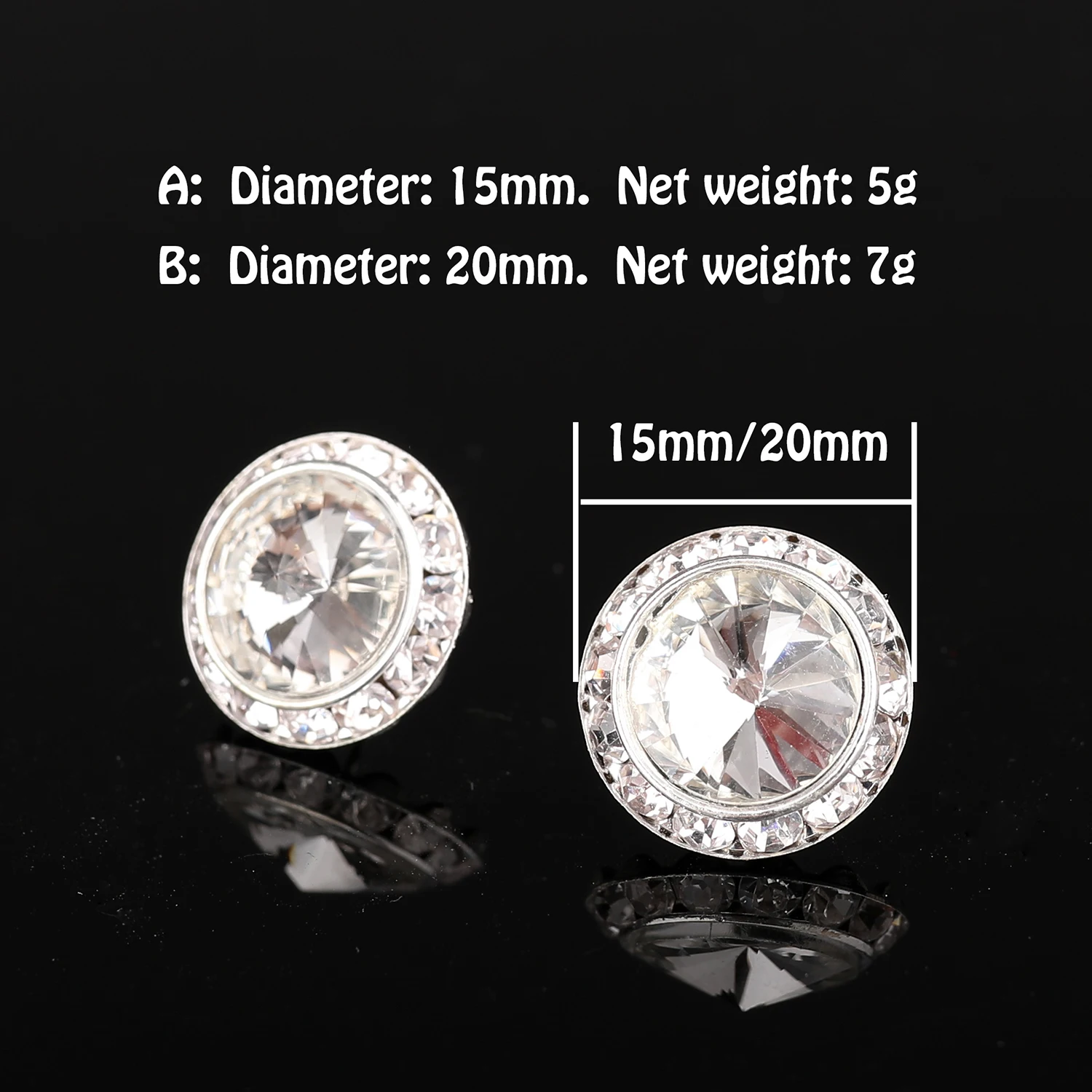 YCDZSWWL-Brincos de cristal clássico para mulheres, senhoras elegantes Ear Studs, banquete de casamento, festa de dança