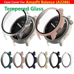 Tempered Glass Case For Amazfit Balance A2286 Smart Watch Strap Protective Bumper Cover Screen Protector Shell Accessories Huami
