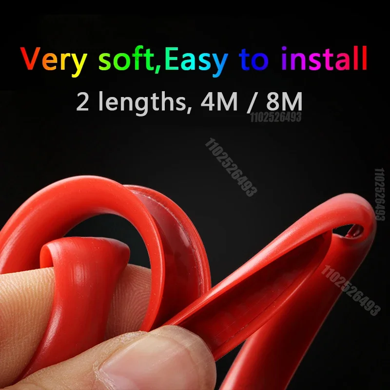 New 8M Car Wheel Decorative Strip Tire Hub Protection Bumper Strip Door Protector Tire Guard Line Accessories Tools