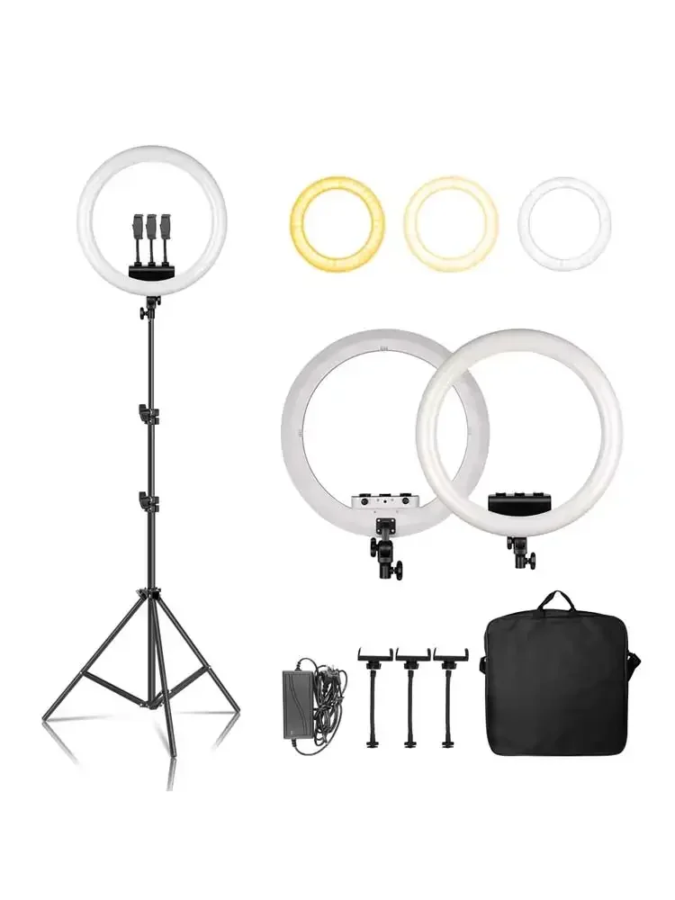 SH 45cm 18 inch Ringlamp USB Oplaadbaar Selfie LED Lamp met Statief Dimbaar Fotografie Licht voor Foto Fotografie Studio - afbeelding 2