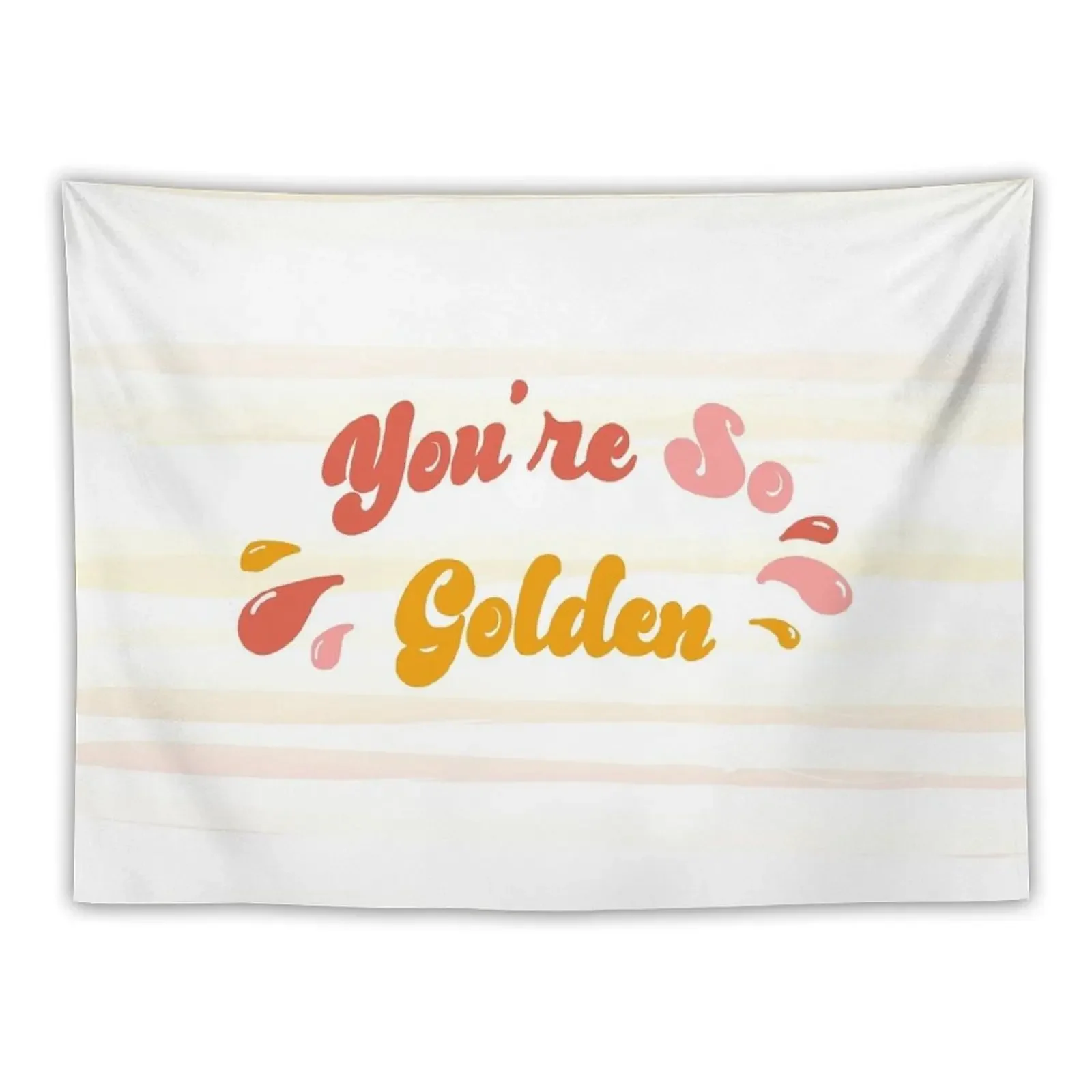 

You're So Golden with Watercolor Tapestry Wall Tapestries Cute Room Decor Wall Coverings Korean Room Decor Tapestry