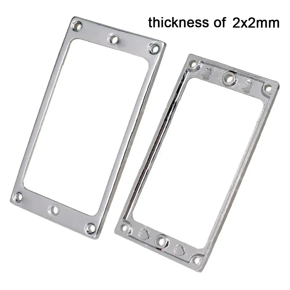 2Pcs Metal Electric Guitar Humbucker Pickup Surround Frame Mounting Ring For LP Electric Guitar Parts Alloy Steel 2mmx2mm