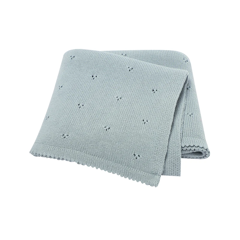 Baby Dekens Super Zachte Pasgeboren Baby Baby's Jongens Meisjes Katoen Gebreide Slaap Quilts Covers voor Kinderwagen 90*70 cm Kinderen Gooien Matten
