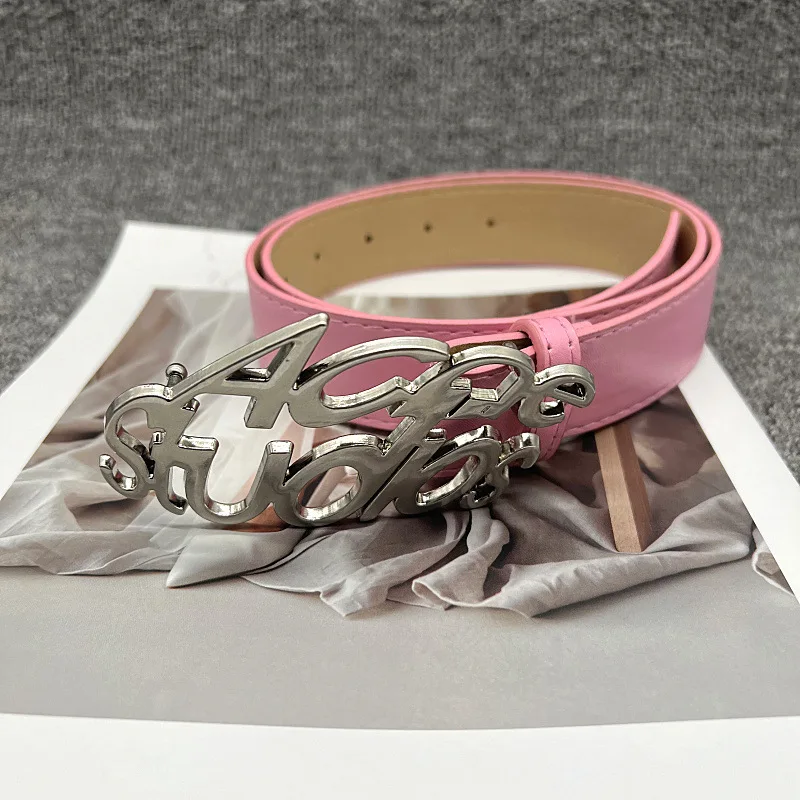 Vrouwelijke tailleband legering gesp pin gesp jeans zwarte riem chique luxe merk dames vintage riem lederen riem voor dames