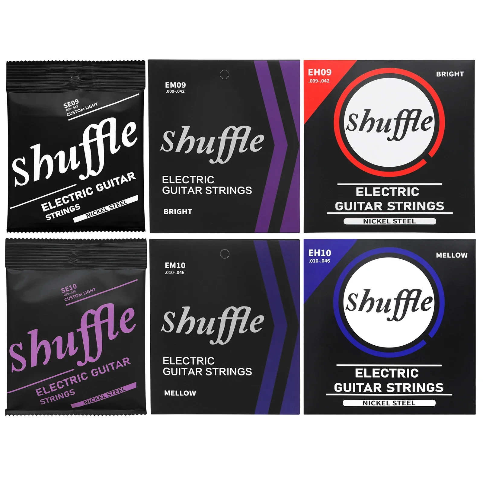 SHUFFLE Electric Guitar Strings High Carbon Steel Core Antirust PVD Ion Coating Electric Guitar Strings Guitar Accessories Parts