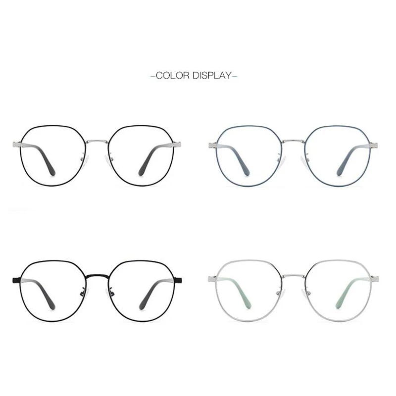 0 -0.5 -1.0 To -4.0 Metal Women Polygon Myopia Glasses With Prescription Silver Frame Student Nearsighted Glasses For Female