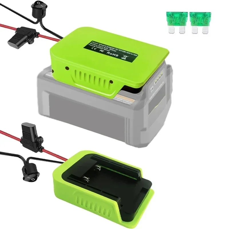 Imagem -05 - Adaptador de Bateria Li-ion com Fusível e Interruptor Conector de Alimentação Faça Você Mesmo Ryobi Makita Greenworks Black & Decker 40v