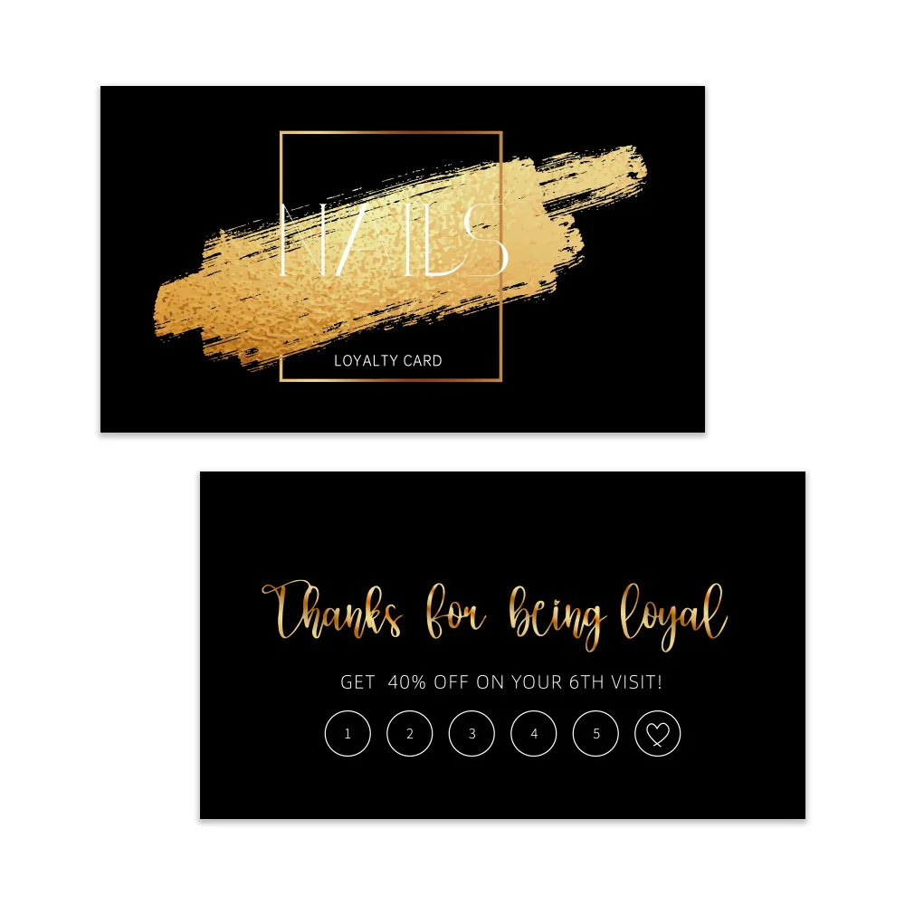 50 قطعة اليدوية مسمار الفن بطاقة الرعاية اللاحقة اضغط على مسمار بطاقة الأعمال السوداء مسمار الولاء بطاقة مسمار ورق فني بطاقة المجلس #2