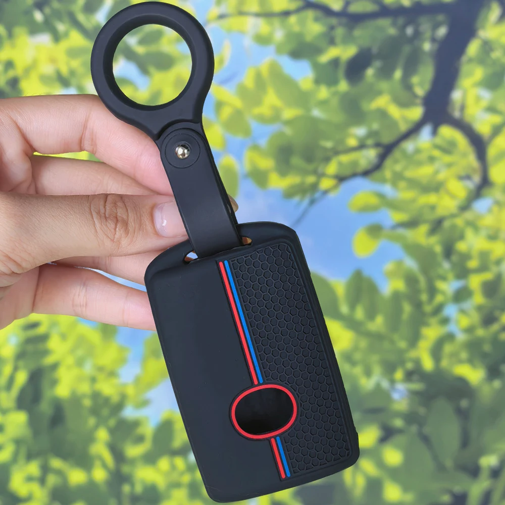 Durable Racing Strip Silicone Key Protection Case With Keychain For Mazda 3 Alexa CX30 CX-4 CX5 CX-5 CX8 CX-8 CX9 CX-9