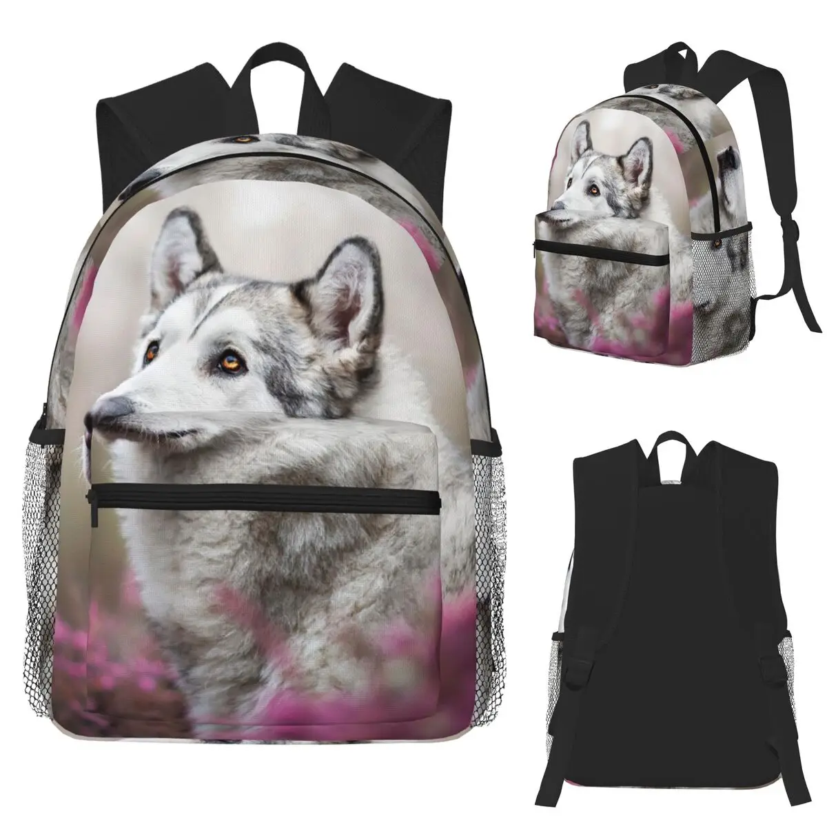 

Забавный студенческий рюкзак Husky, школьная сумка, походный дорожный рюкзак для мальчиков и девочек, модная сумка для книг, сумки на плечо
