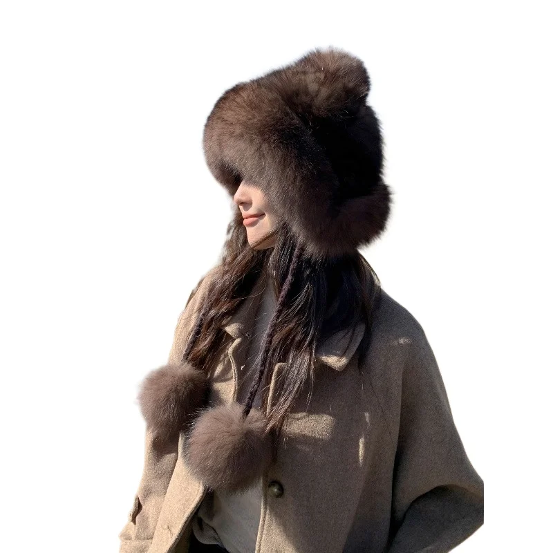 chapeau-d'hiver-pour-femme-en-fourrure-de-vison-tissee-style-lei-feng-avec-protection-d'oreilles-en-fourrure-de-sable-et-pompon-en-fourrure-de-renard