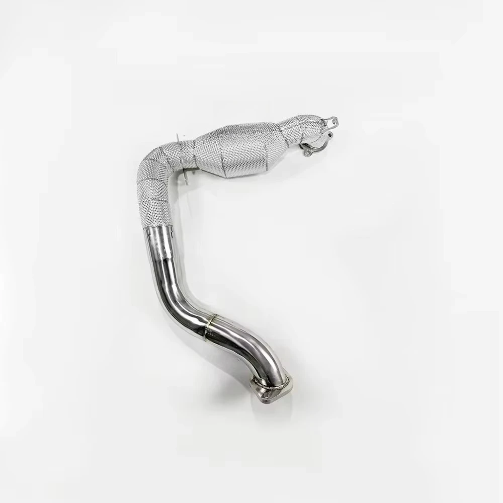 Factory Custom Sports Downpipe for  A260 2.0T Exhaust Pipes Catalytic Converter with Heat Shield