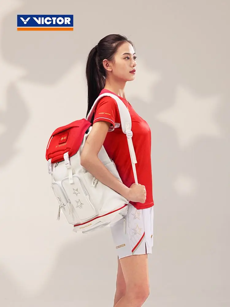 VICTOR Pro Badminton Bag Sports Backpack with Independent Shoe Compartment, Unisex Training Backpack