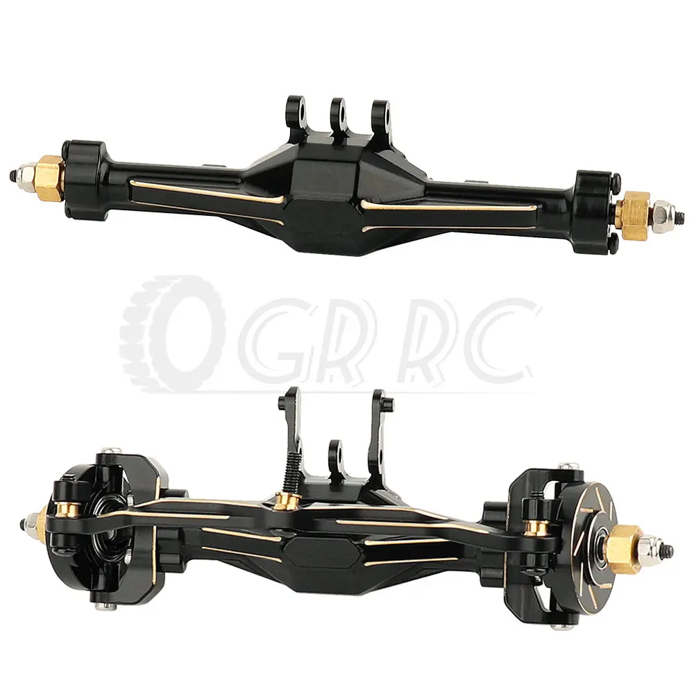 

Brass Black Coating TRX4-M Front and Rear Straight Axle with Steel Gears for 1/18 RC Crawler TRX4M Metal Upgrade Parts