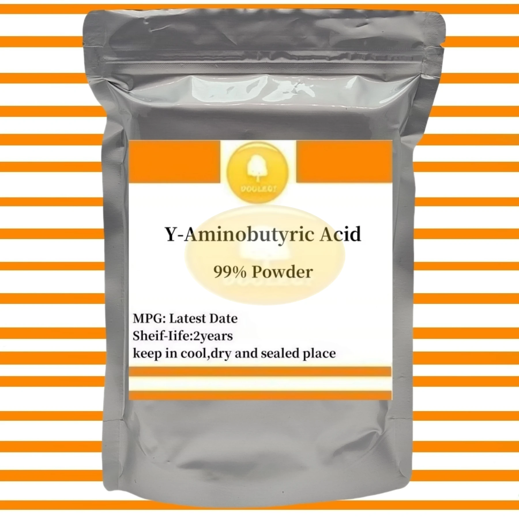 Fábrica de polvo de ácido GABA Gamma Aminobutyric especializa el embalaje de bolsas personalizadas para una entrega rápida en Global