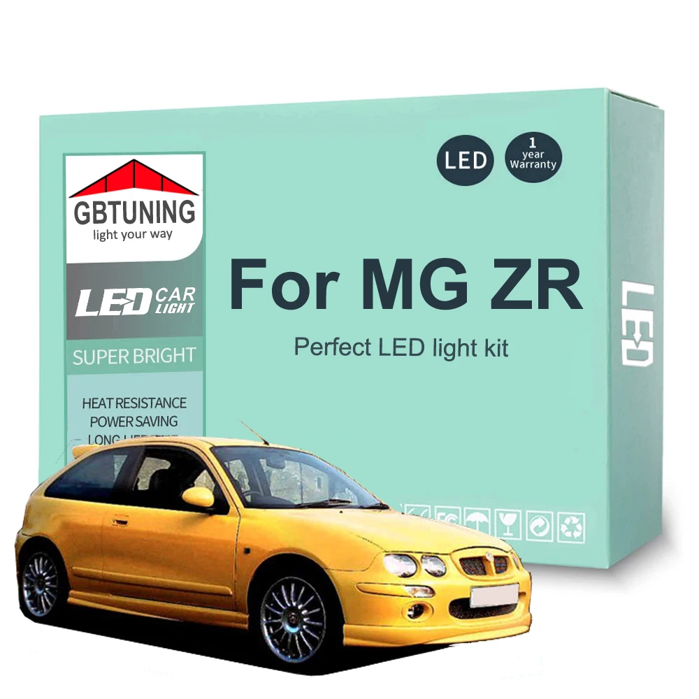 7 sztuk żarówek wewnętrznych LED do MG ZR MGZR 2001 2002 2003 2004 2005 Canbus Dome Trunk Indoor Signal Lamp Akcesoria samochodowe