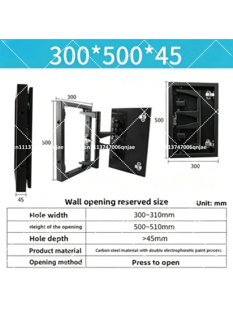 Heavy Duty Invisible Access Panel, Hidden Door for Bathroom Wall Fire Hydrant Inspection Port, Hinged Marble Tile - view 3