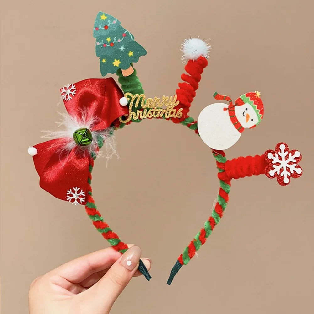 

Plush LED Christmas Headband Glowing Elk Hair Hoop Glitter Antlers Headband Hair Band Fawn Horn Glowing New Year Headband