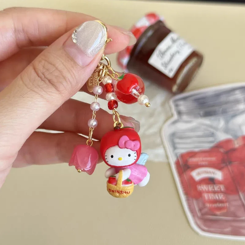 Breloczek Sanrio Anime Hello Kitty, uroczy breloczek z kreskówki, zawieszka, figurka zwierzątka z kreskówki, zabawka, ozdoba do torby szkolnej, prezent