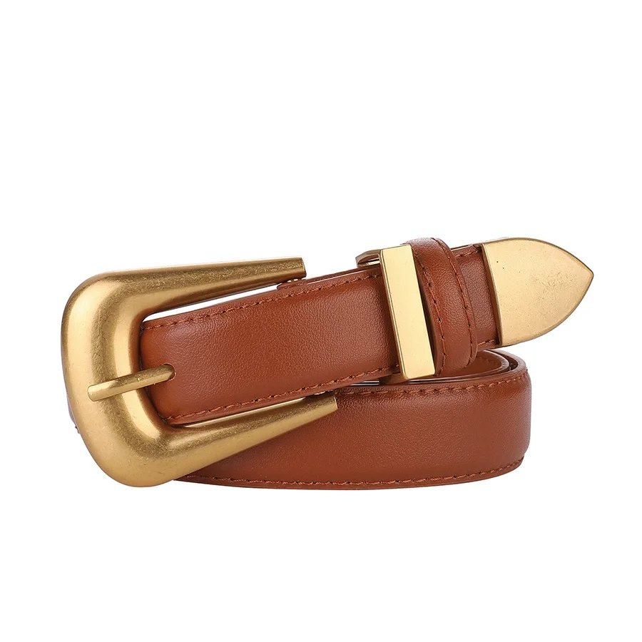 

Ladies Waistbands 2.3CM Wide Genuine Leather Slim Belt Women Fashion Versatile Decorative Waist Belt for Dresses and Jeans 100cm