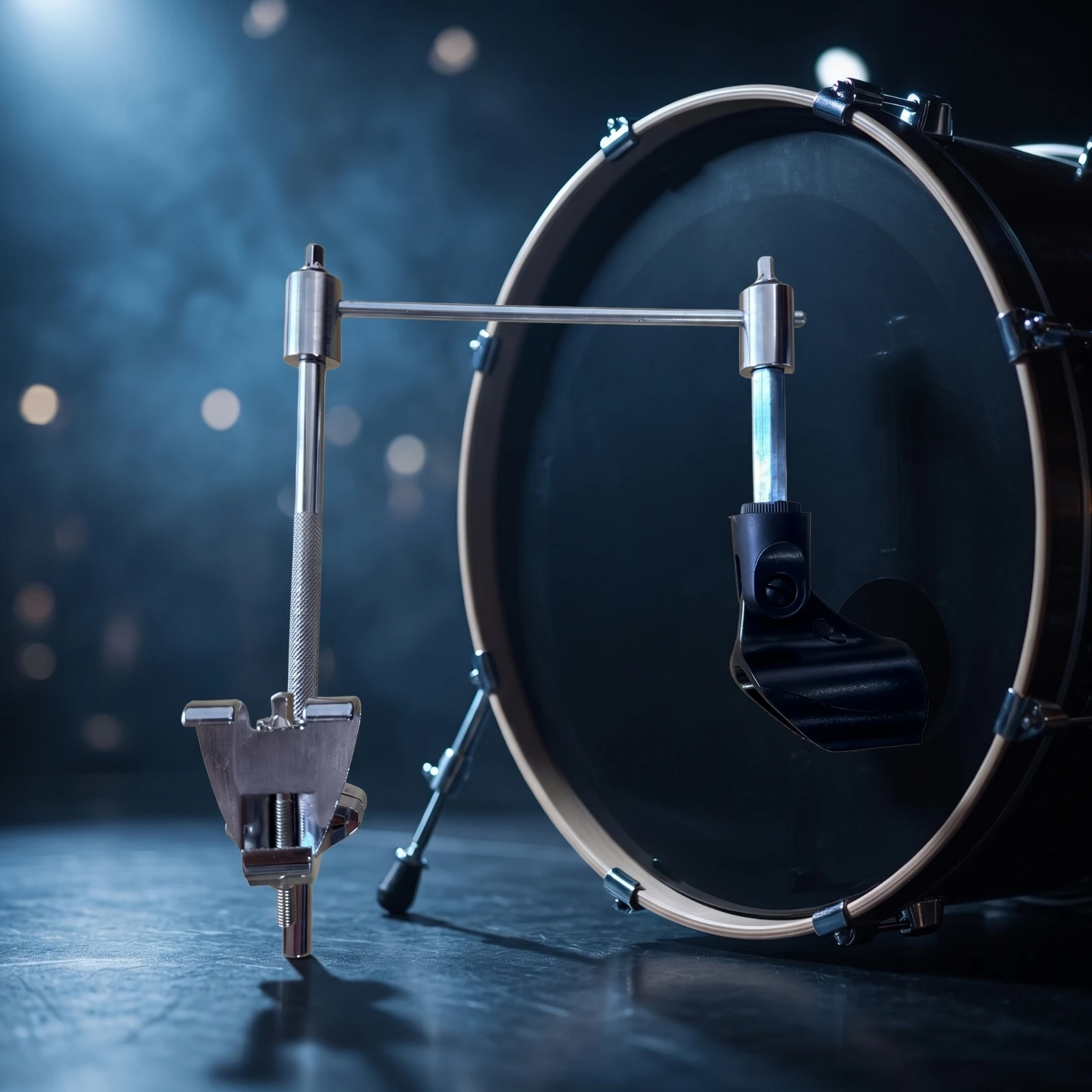 Bass Drum Audio Capture Device Stand Adjustable Audio Capture Device Stand with Drum Key Mic Holder Heavy-Duty Compact