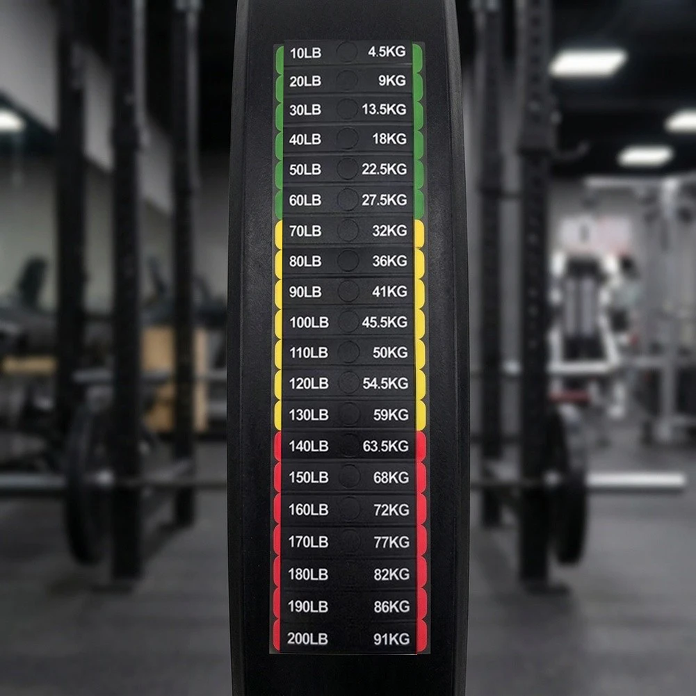 Fitness Equipment Weight Stickers Gym Weight Stack Label 4.5kg-91kg Number Markings Indoor Fitness Accessories