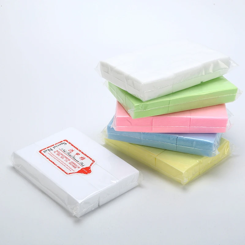 1000/500/200/180/100 pçs profissão 100% almofadas de algodão para limpar unhas sem fiapos algodão gel polonês removedor ferramentas de limpeza da arte do prego