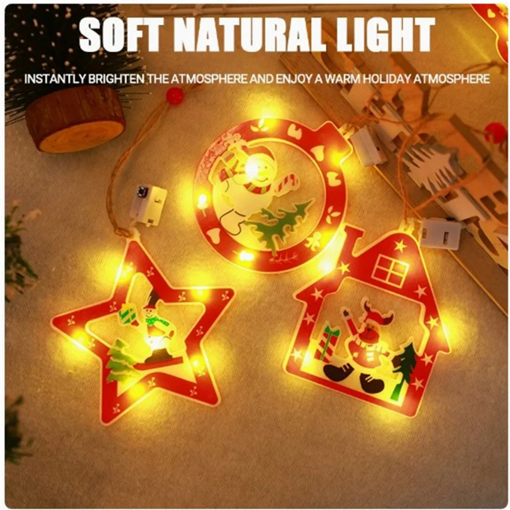 Lâmpada LED Natal, boneco de neve, meias forma, interior, ao ar livre, decoração para janelas, portas, armários, atacado, 6 pcs