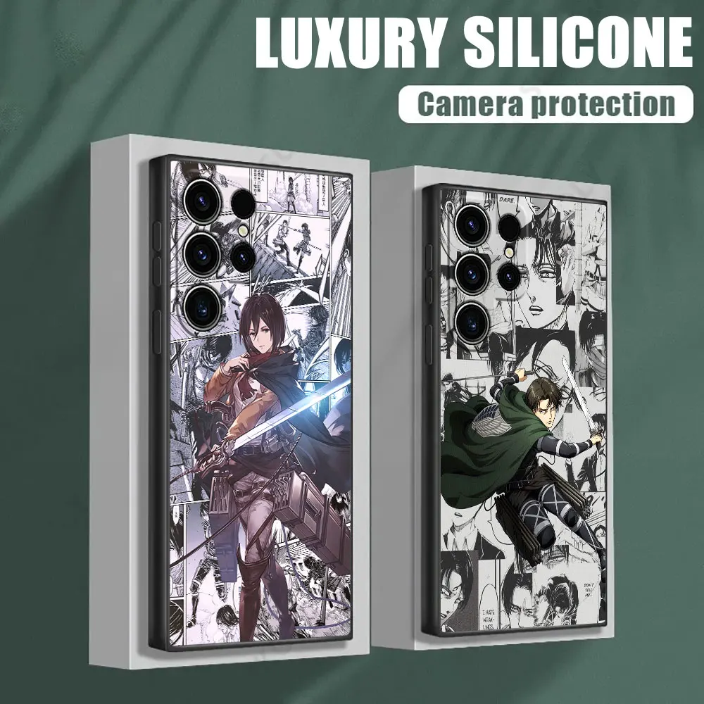 

Attack on Titan Mikasa Manga S25 Ultra Case For Samsung Galaxy S25 S24 S23 S20 S21 FE S22 Ultra S10 Plus Cases Soft Phone Cover