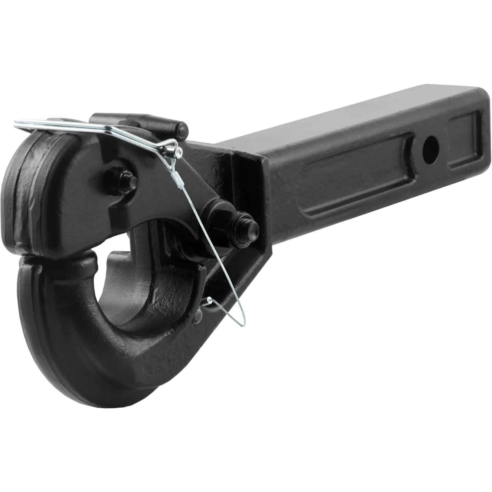 US  48004 Pintle Hook Hitch for 2-Inch Receiver, 20,000 lbs, Fits 2-1/2-Inch Lunette Ring, GLOSS BLACK POWDER COAT