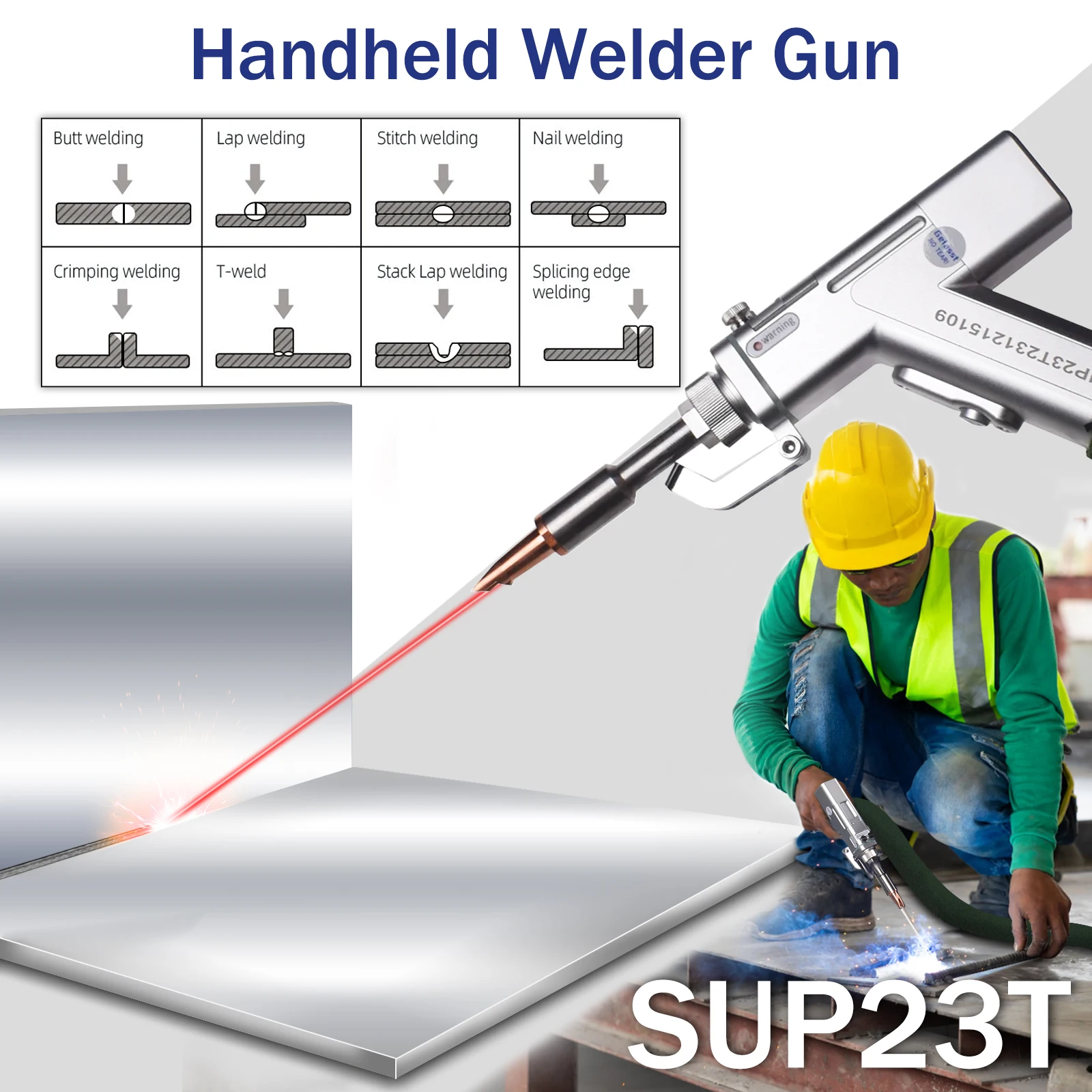 RAYCUS شاشة تعمل باللمس 1500 واط/2000 واط/3000 واط 4in1 يده سوب 23T بندقية رئيس مصنع 10 متر كابل الألياف قطع المعادن لحام الليزر النظيف