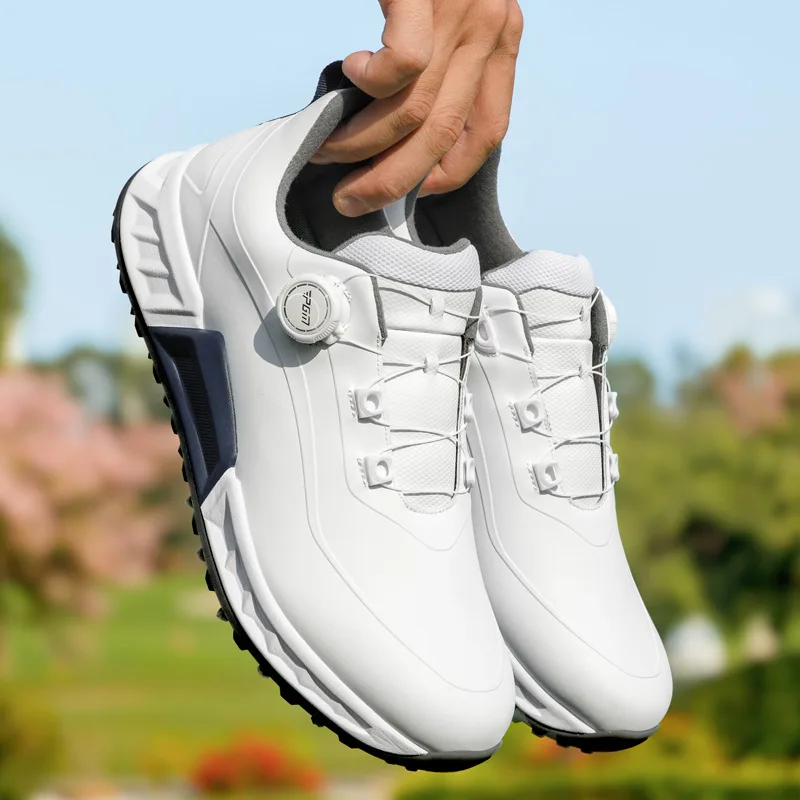 PGM New Men's Golf Shoes - Cushioned, Rebound Sports Shoes with Knob Adjustment, Wear-Resistant, TPU Waterproof Men's Shoes