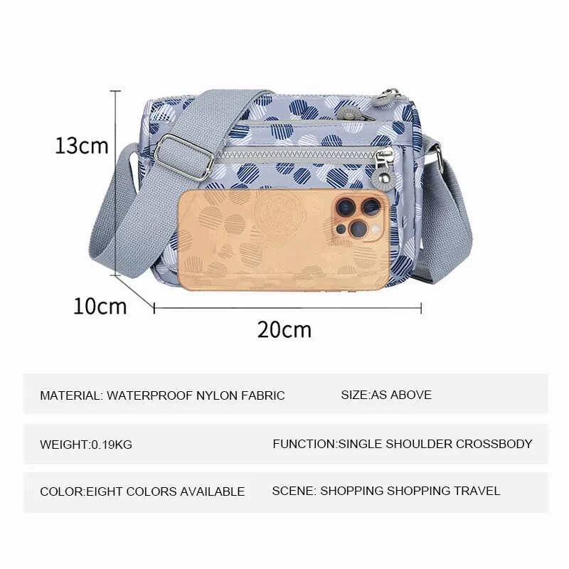 Korean Style Women Crossbody Bag Large Capacity Waterproof Shoulder Bags for Girls Multifunctional Outdoor Travel Bags