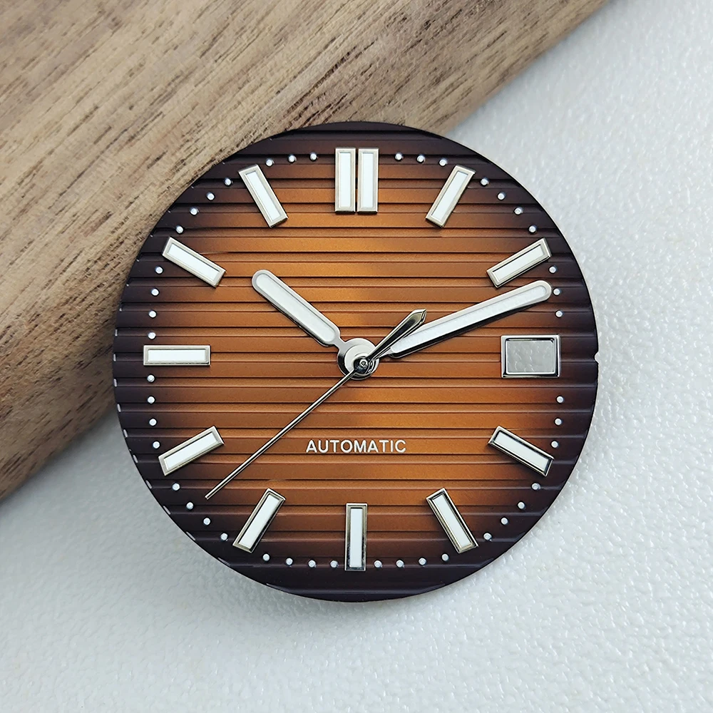 NH35 Unmarked Dial Custom Logo 29.8mm Nautilus Dial Green Illuminated Dial, Suitable for NH35 Movement Accessories view 5