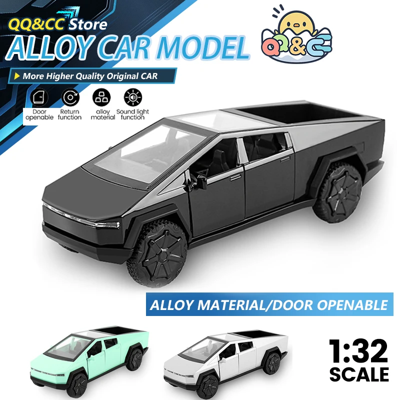 1:32 Modele samochodów Pickup Alloy Model Pullback Dźwięk i światło Otwierane drzwi Mini symulacja Model samochodu Zabawki dla dzieci Prezenty