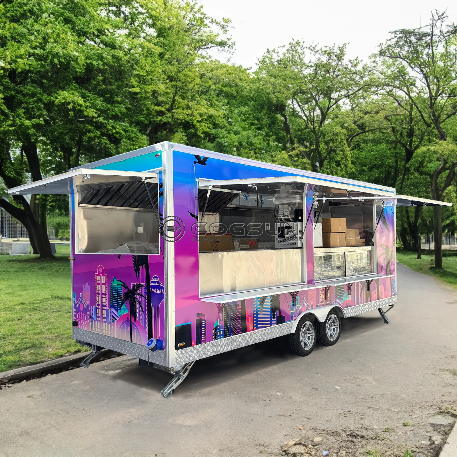 

2024 Custom BBQ Food Trailer with Smoker and Grill Fully Equipped Mobile Kitchen for Sale