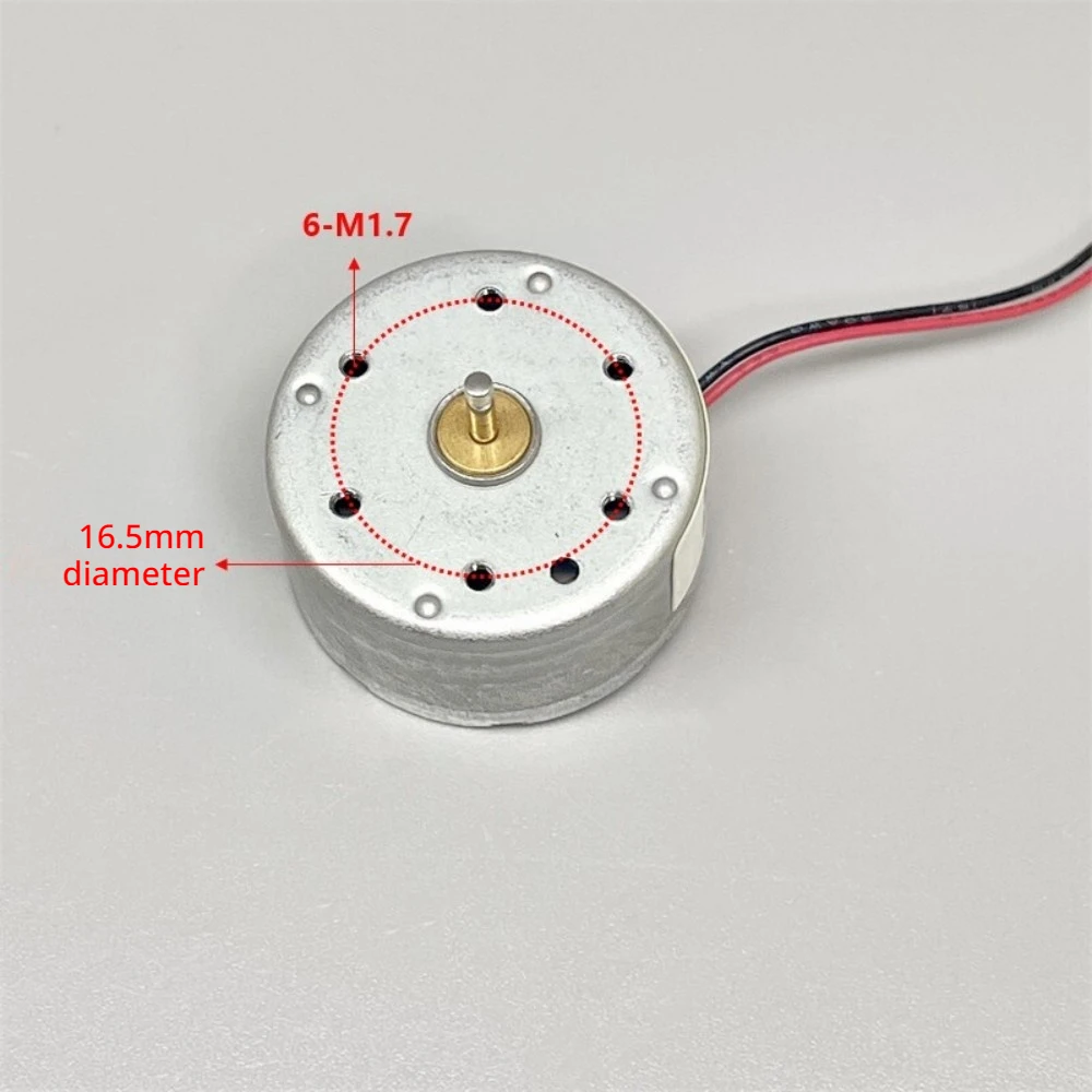 Small DC Motor Precious Metal Brush 3-6V Mini Electric Motor PH2.0-2P Wire 1.5mm Shaft Small Motor for Old Household Appliances