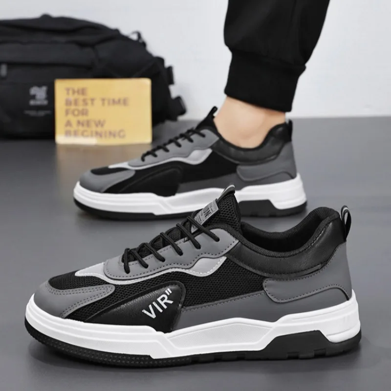 Luxury Men Flats Shoes Summer Breathable Comfortable Platform Sneakers Outdoor Non Slip Running Shoes Student Tennis Sports Shoe