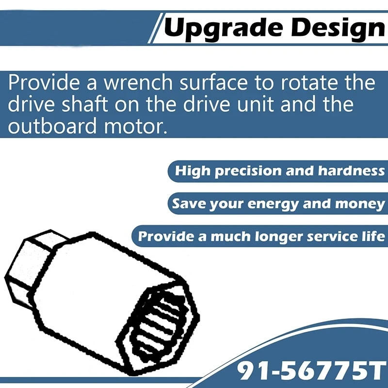 Ferramenta do adaptador do eixo de transmissão para Mercruiser, Alpha One Outboard Mercury 13, Spline Driveshaft fits MC-I, R-MR, Alpha 1, Alpha 1, Gen 2