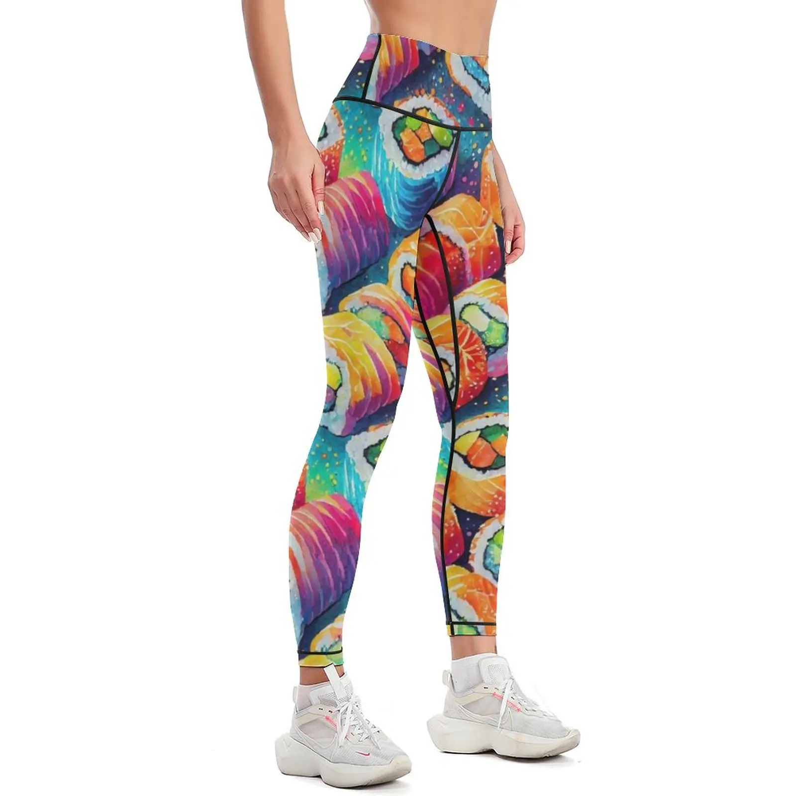 Big Vibrant Sushi Rolls Leggings legging pants raises butt sports for gym's clothing push up legging Womens Leggings