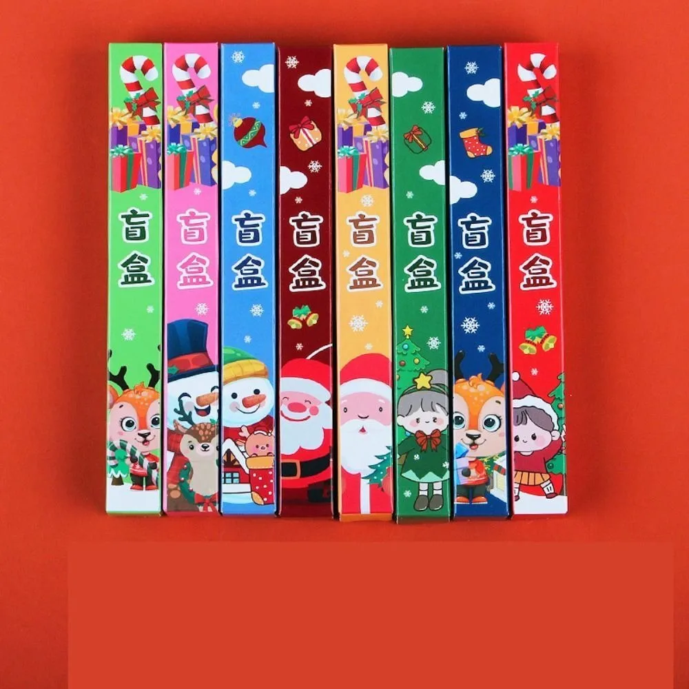 Creativo cartone animato Natale scatola cieca forniture per scrittura pressa ad asciugatura rapida inchiostro nero penna gel strumento di scrittura penna gel regali di Natale