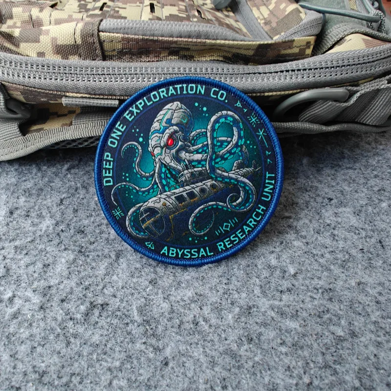 Parche táctico Cthulhu 2026, insignia de morale de pulpo, para ropa, sombreros, mochilas, etc., con gancho y bucle