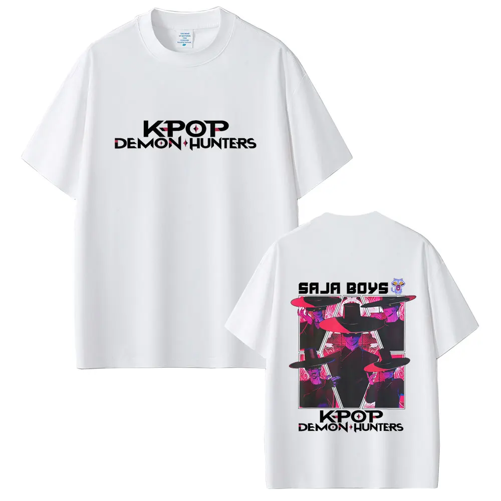

Movie KPop Demon Hunters Saja Boys T-shirt Men Women Clothing Korean Fashion Trend Streetwear Men's Casual Oversized T Shirts