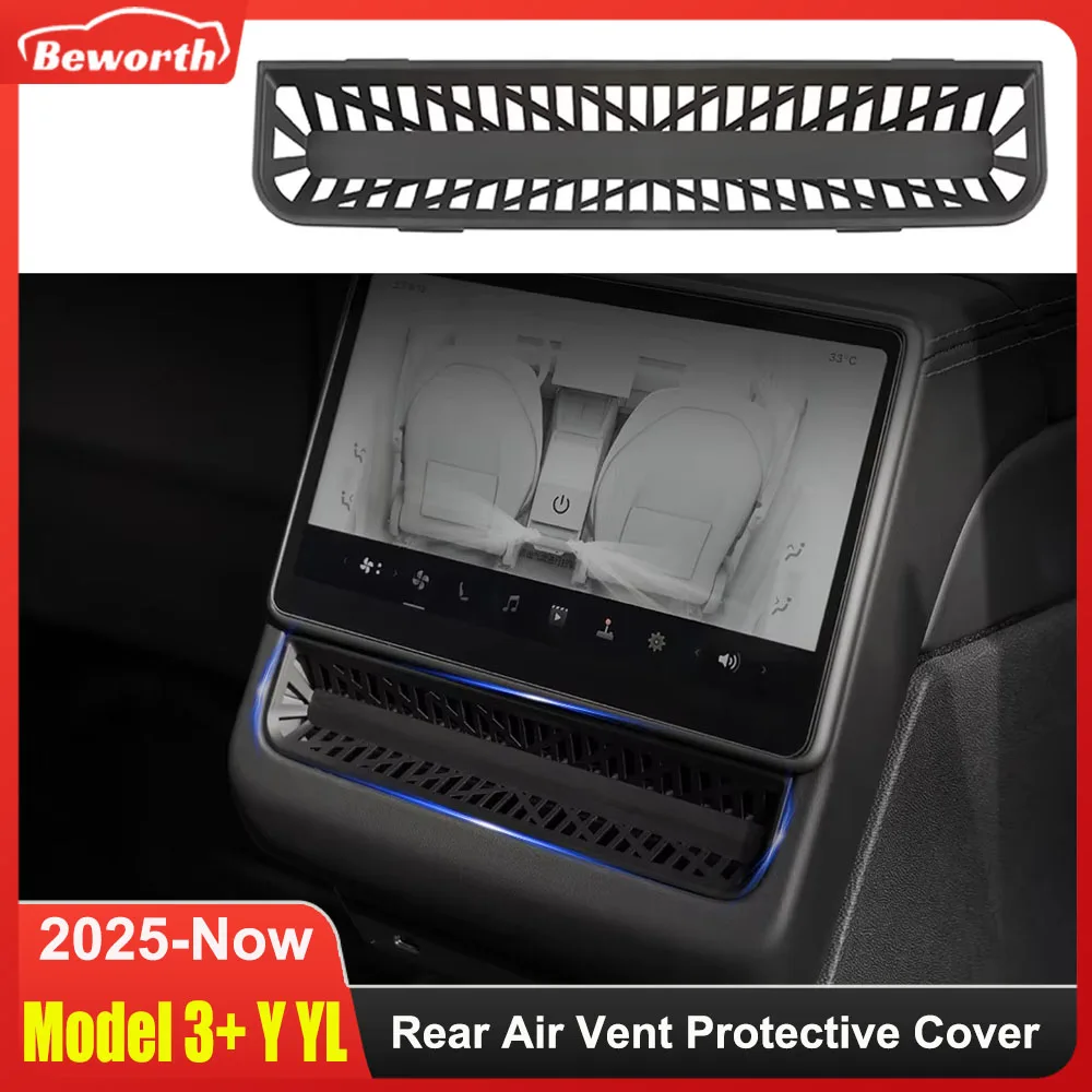 For New Tesla Model 3 YL Y Juniper Launch Highland 2025 2026 Rear Air Outlet Cover Rear Air Vent Protective Grille Anti Blocking