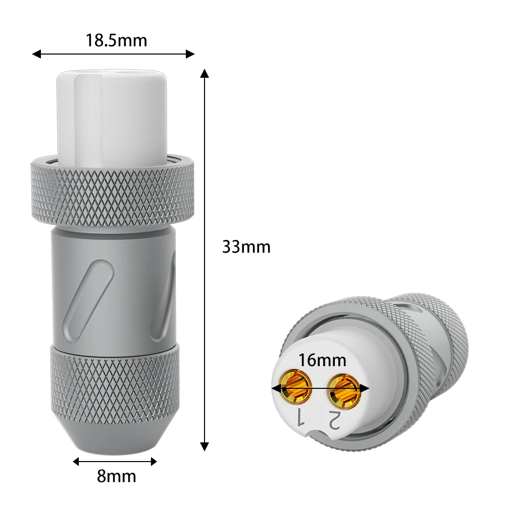 GX16โมโนออดิโอปลั๊กเสียบแบบวงกลม2Pin ตัวเมีย L88-93ขั้วต่อสายไฟพร้อมขั้วต่อหมวกพลาสติก5A 125V