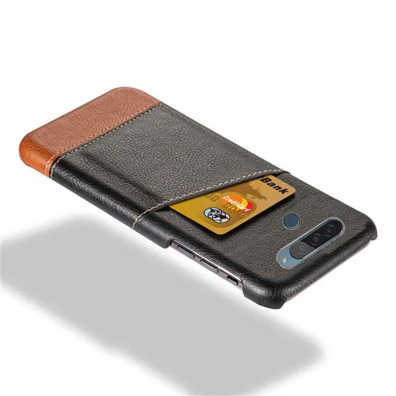 for LG G8S ThinQ G8s Back Coque G8 thinQ G 8 Funda Shells For LG G8S ThinQ Case Mixed Splice PU Leather Credit Card Holder Cover