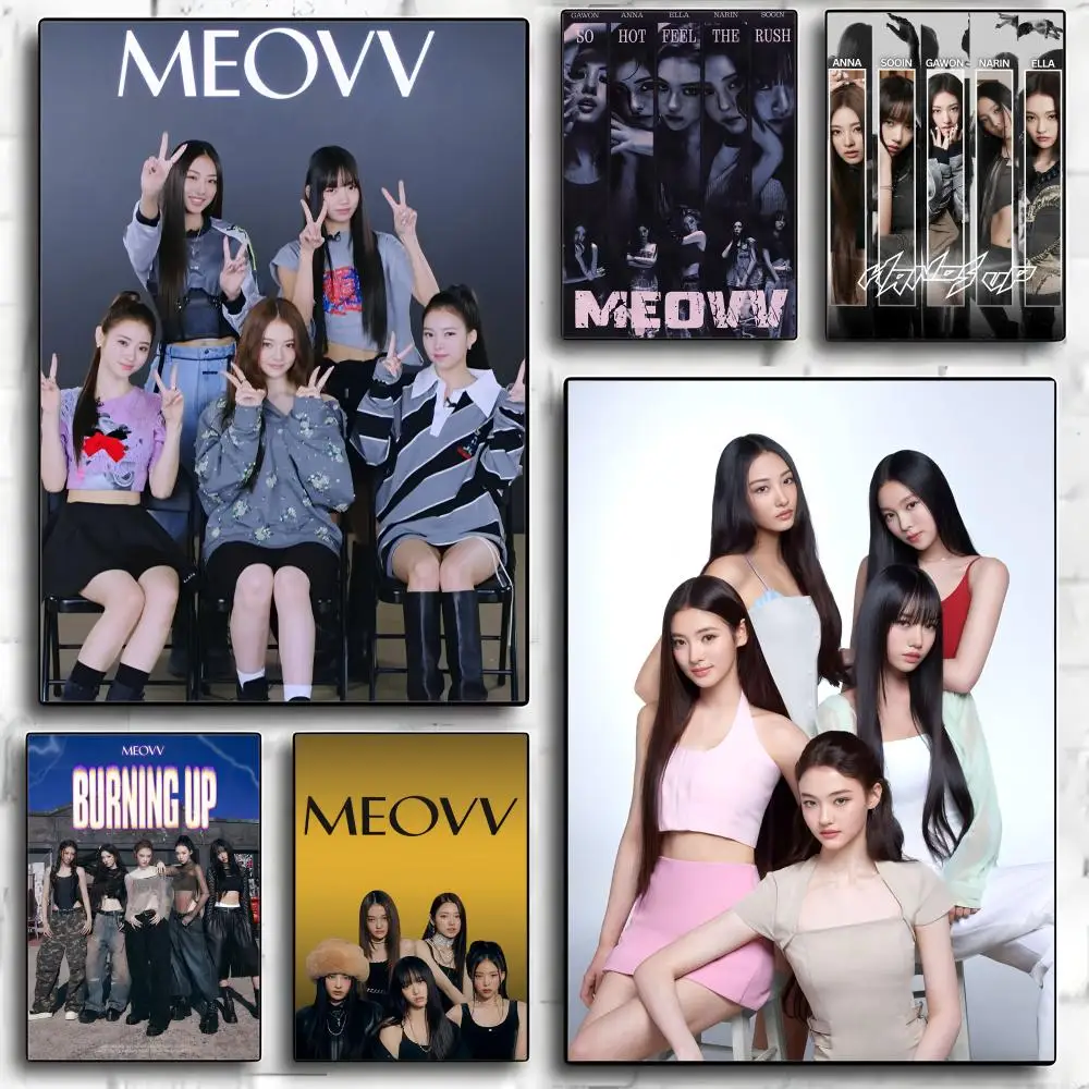 Cool Group M-meowv Poster Modern PP Paper Wall Art Sticker M