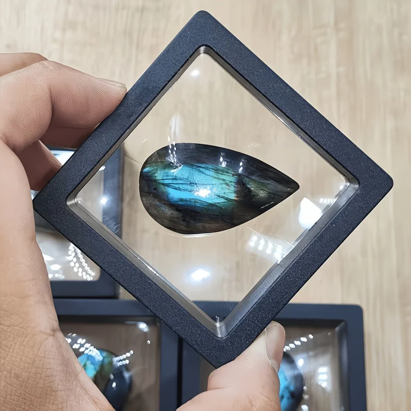 Natural Labradorite Teardrop Display, Natural Labradorite Blue Flash Checker, raw materials for jewelry production